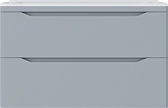 Vivon Тумба с раковиной Shelly 90 подвесная серая матовая – фотография-3